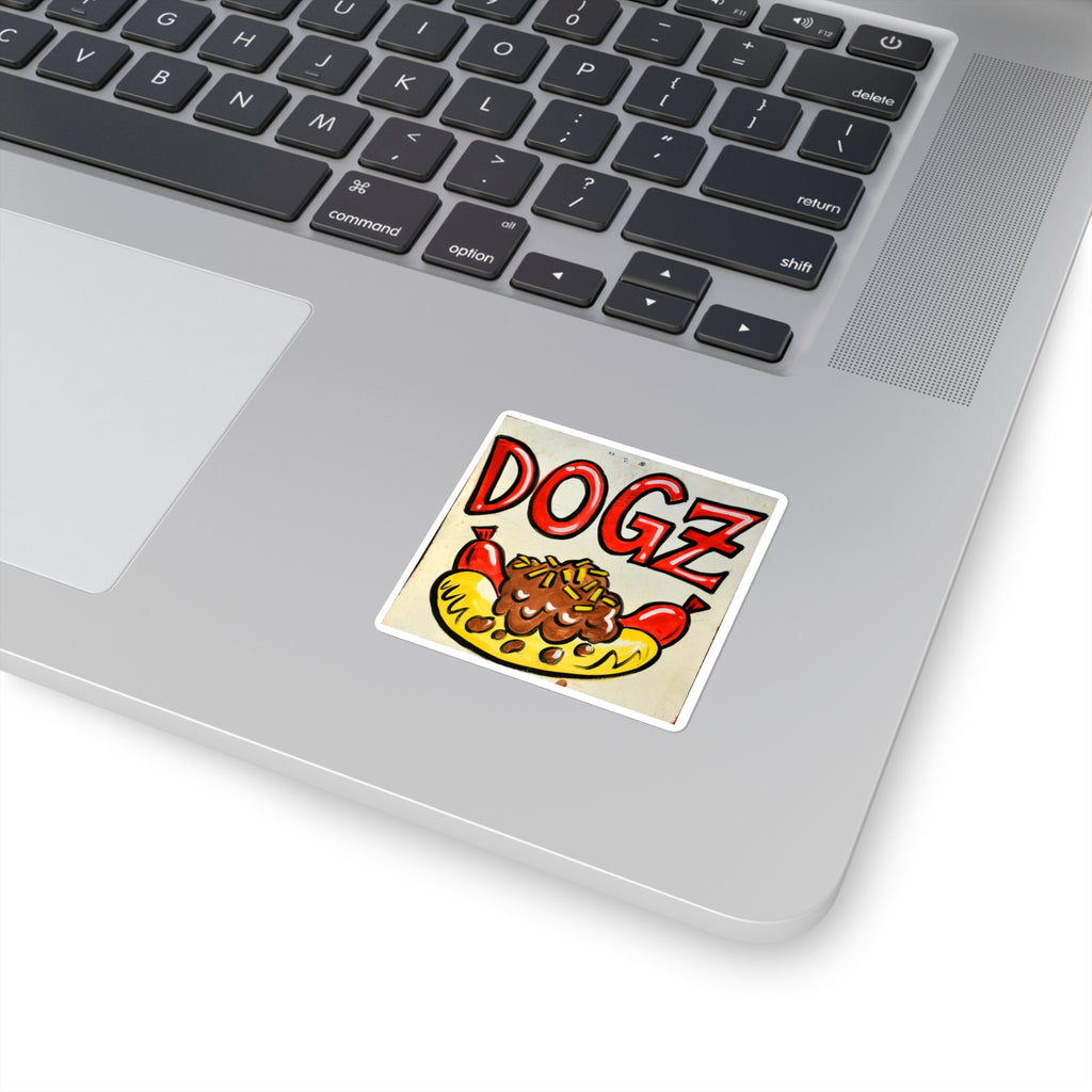 Square Sticker — "DOGZ" Sign No.3