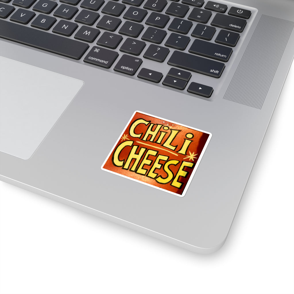 Square Sticker — "Chili Cheese" Sign No.2